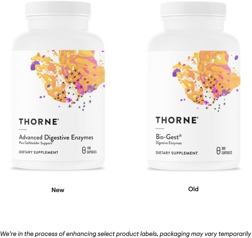 Thorne Research, Advanced Digestive Enzymes Bio-gest, mezcla de enzimas digestivas para ayudar a la digestión 180 caps