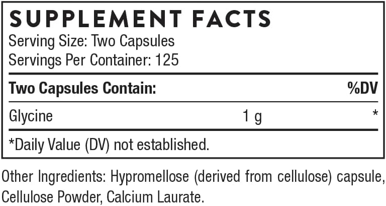 Thorne - Glycine 250 capsulas