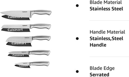 Cuisinart Juego de cuchillos de acero inoxidable de 5 piezas