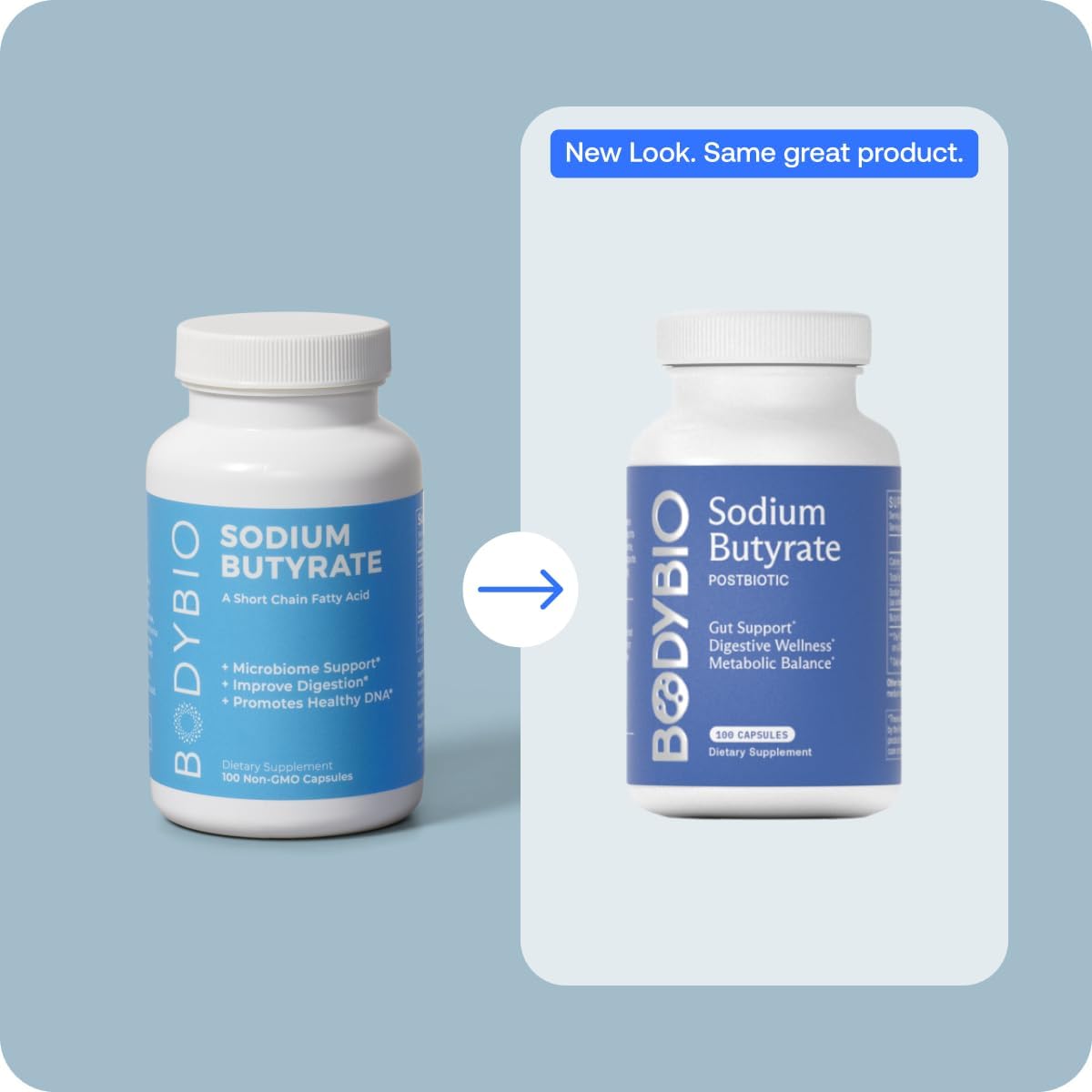 BodyBio - Sodium Butyrate Postbiotic - 100 capsulas