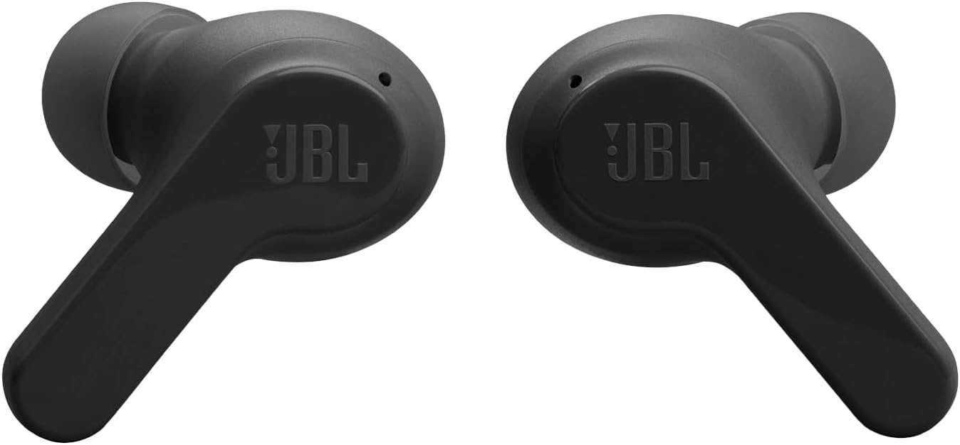 JBL Vibe Beam - Auriculares verdaderos inalámbricos JBL con sonido de graves profundos, Bluetooth 5.2, resistente al agua y al polvo, llamadas manos libres con VoiceAware, hasta 32 horas de duración