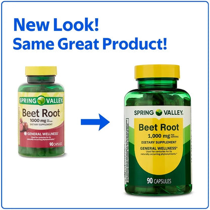 Spring Valley beet root 1000mg, 90 capsulas