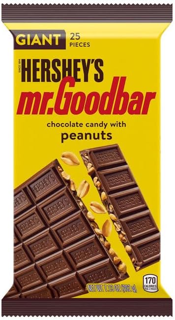 HERSHEY'S, MR. GOODBAR Chocolate and Peanut Giant Candy, 25 Piezas