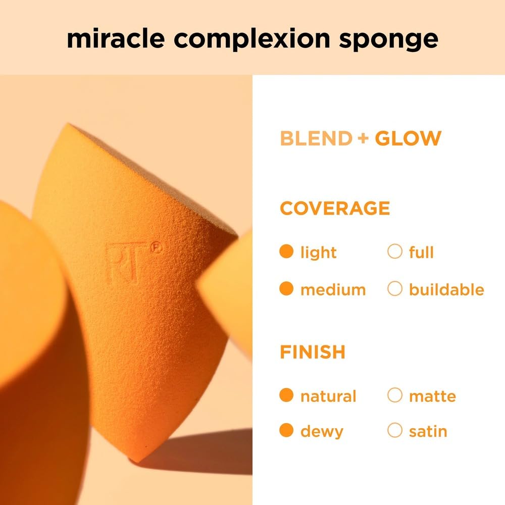Real Techniques Surtido de esponjas para mezclar para maquillaje, paquete de 6