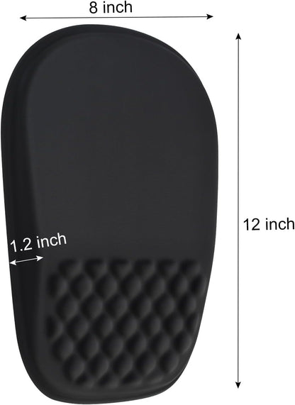 JIKIOU Pad ergonómica para mouse con diseño de masaje, espuma viscoelástica para aliviar el dolor, base de poliuretano antideslizante,12 x 8 negro