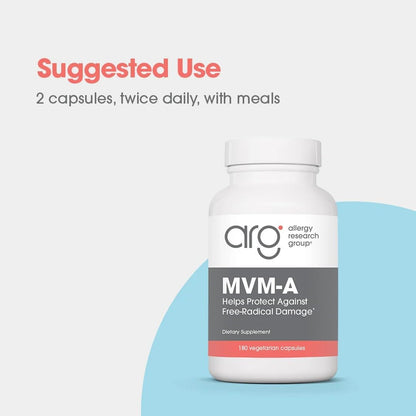 Nutricology MVM-A Suplemento - Multivitamínico para hombres y mujeres, con hierro, vitaminas diarias, para adultos, alta potencia, biodisponible, cápsulas vegetarianas - 180 unidades
