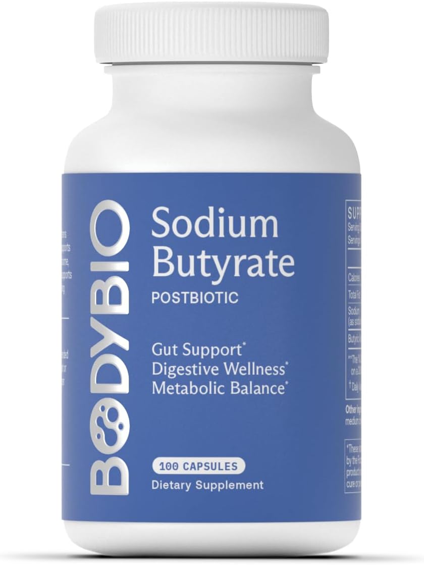 BodyBio - Sodium Butyrate Postbiotic - 100 capsulas