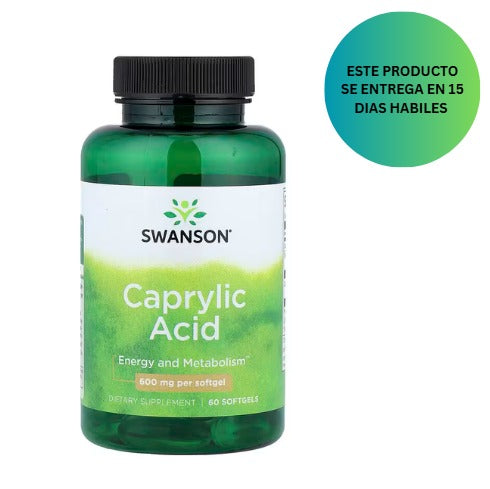 Swanson, Caprylic Acid, 600 mg, 60 Softgels