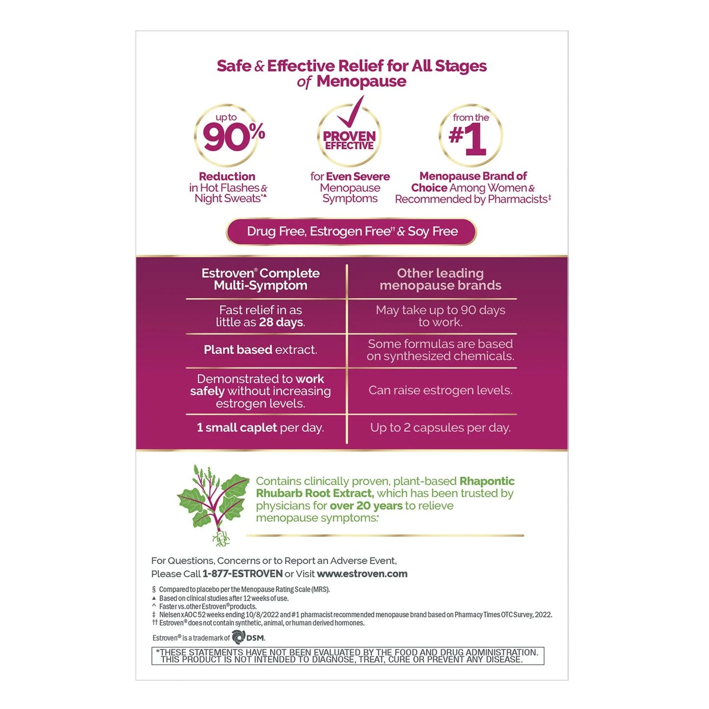 Estroven Complete Multi-Symptom Menopause Relief, 84 tabletas