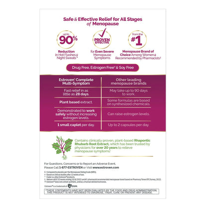 Estroven Complete Multi-Symptom Menopause Relief, 84 tabletas