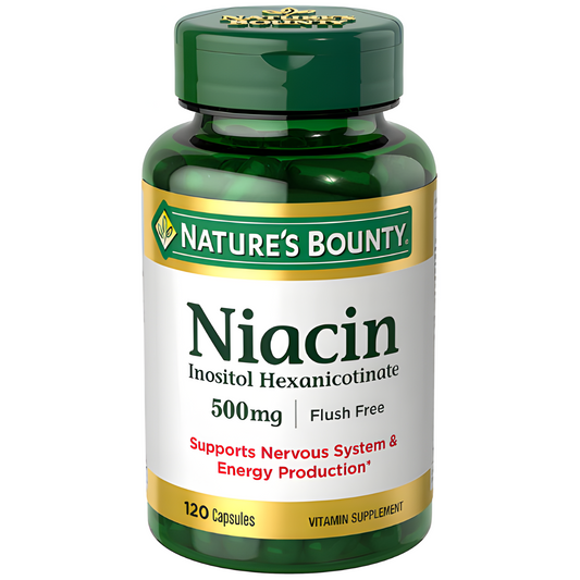 Niacin 500mg , 120 capsulas - Nature's Bounty