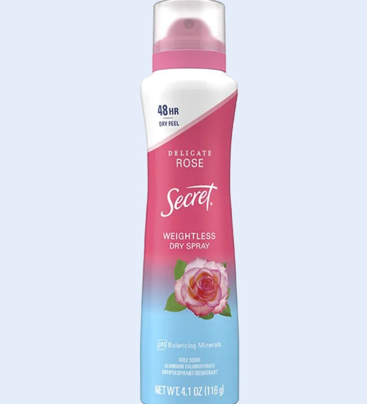 Desodorante Secret Weightless Dry Spray para mujer, 116g