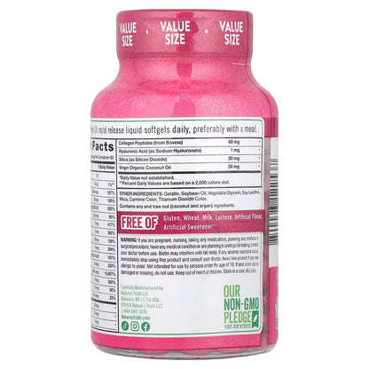 Nature´s Truth - Hair, Skin & Nails 5,000mcg BIOTIN - 250 cápsulas blandas líquidas de liberación rápida