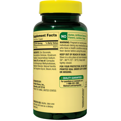 ZINC 50MG - SPRING VALLEY - 200 TABLETAS