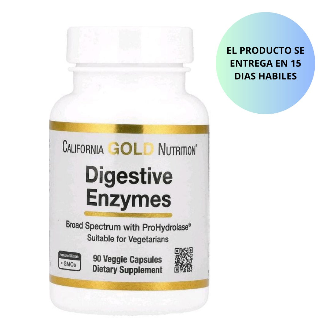 California Gold Nutrition Enzimas digestivas 90 cápsulas vegetales
