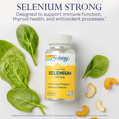 Solaray Selenio sin levadura  200 mcg 90 capsulas veganas