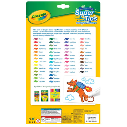 Crayola - Plumones  Lavables, 50 unidades