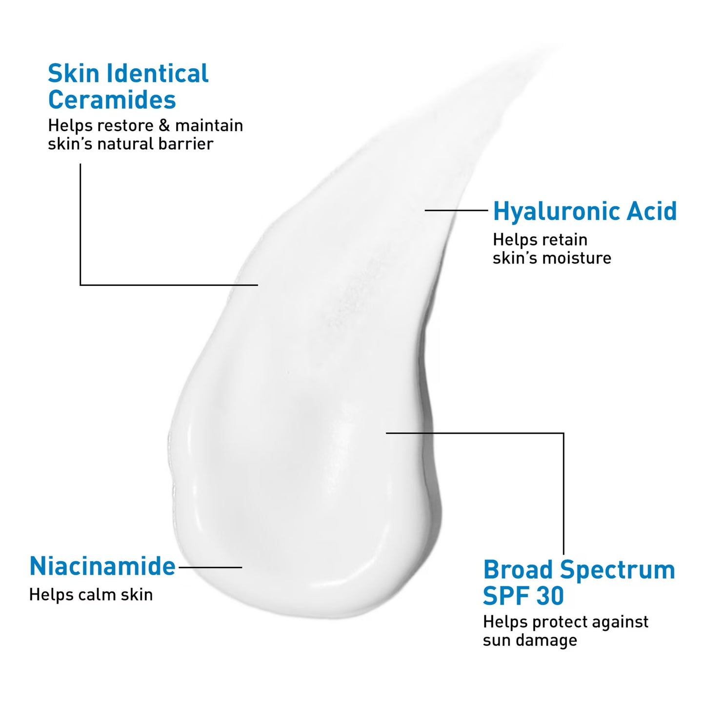 CeraVe -  AM Humectante Facial con Protección de Amplio Espectro, SPF 30 -  89ml