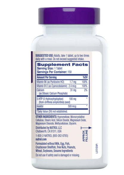 5 HTP Plus  Natrol   100 mg. Mood + Relaxation  - 150 Tabletas