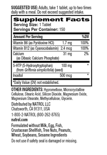 5 HTP Plus  Natrol   100 mg. Mood + Relaxation  - 150 Tabletas