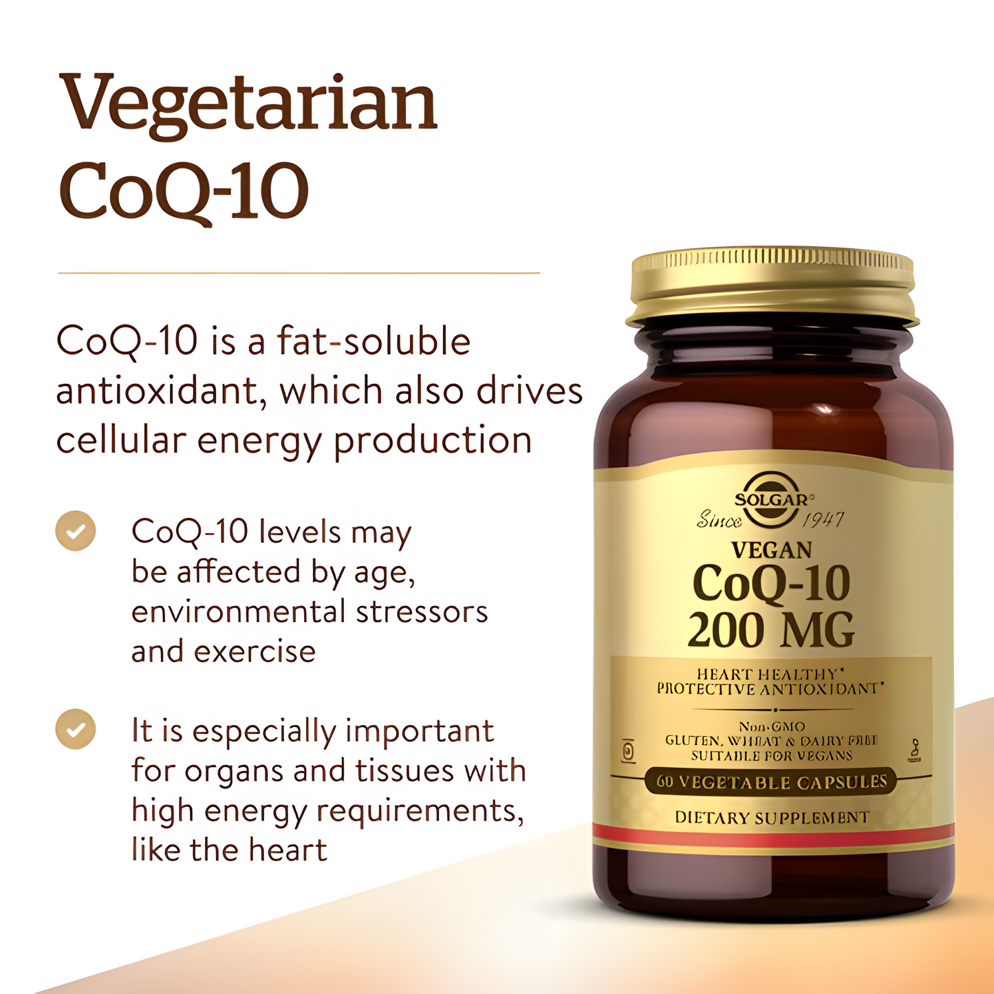 Solgar CoQ-10 200 mg, 60 cápsulas