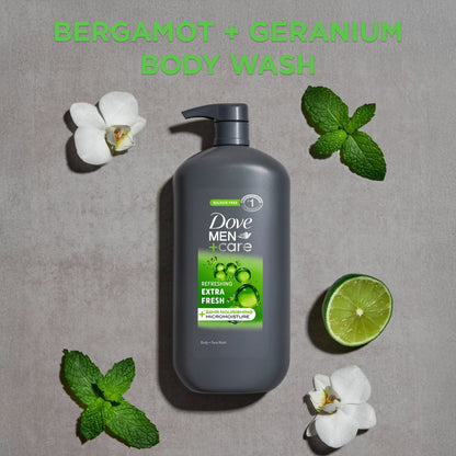 Gel de ducha y rostro Dove Men+Care para hombre, 887 ml