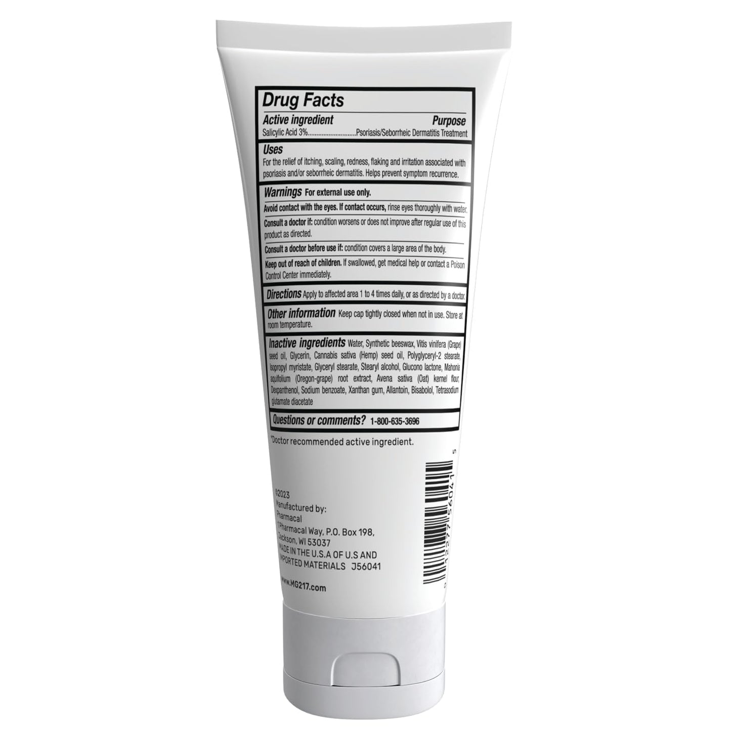 MG217 - Crema hidratante con ácido salicílico al 3% para la psoriasis, 104ml