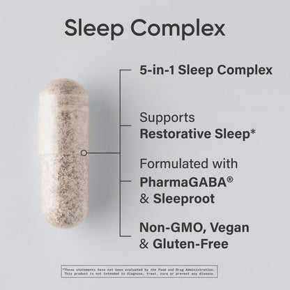 Sports Research® Sleep Complex (sin melatonina), 60 cáp