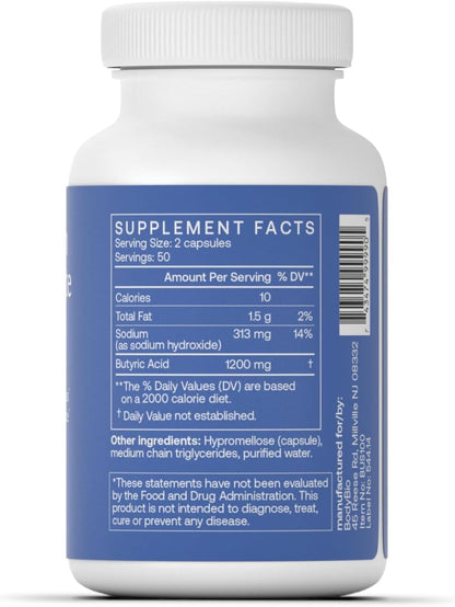 BodyBio - Sodium Butyrate Postbiotic - 100 capsulas