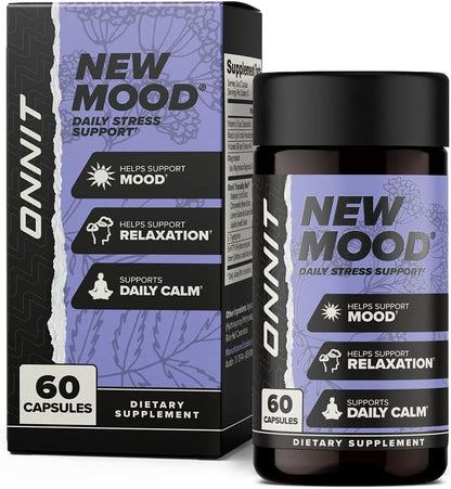 Onnit - New Mood daily stress support, 60 capsulas