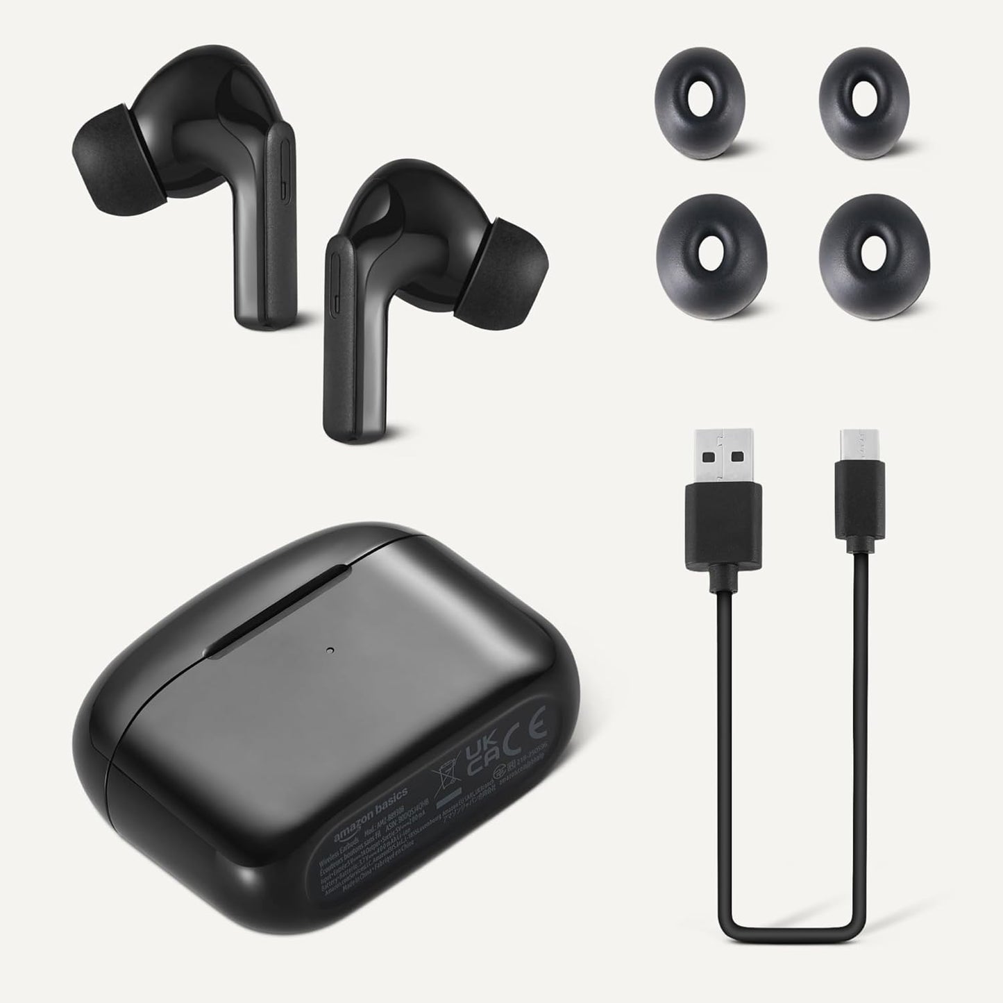 Amazon Basics - Auriculares inalámbricos Bluetooth 5.4, resistentes al agua IPX4