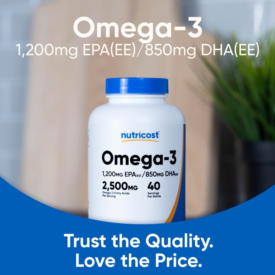 Nutricost Omega 3 - 2500 mg, 120 Softgels