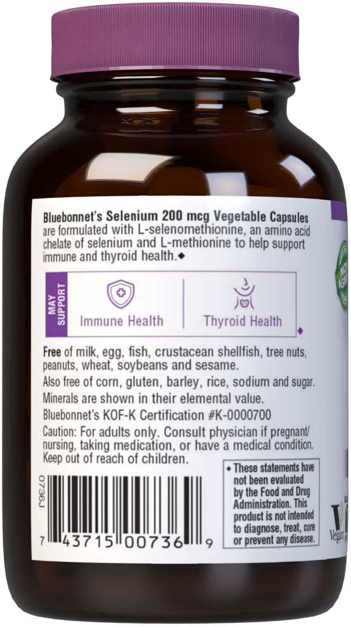 BLUEBONNET NUTRICIÓN SELENIO 200 mcg 90 CAPSULAS