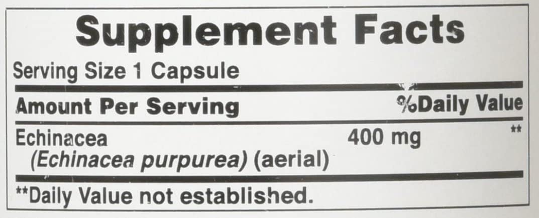 Puritan's Pride- Echinacea 400 mg 200 cápsulas