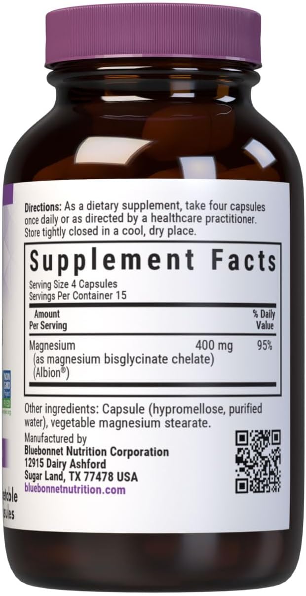 BlueBonnet  - Magnesio Glycinate 400mg, 60 capsulas