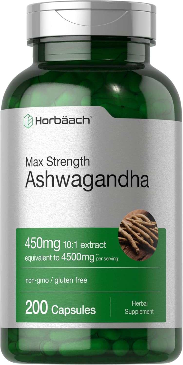 Ashwagandha Horbaach 450mg 200 capsulas