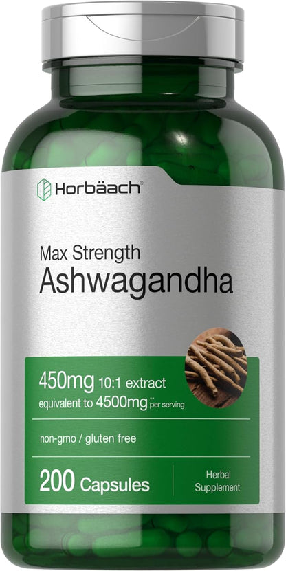 Ashwagandha Horbaach 450mg 200 capsulas