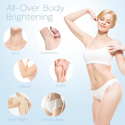 WMK Crema aclaradora de piel para áreas íntimas – Eliminador de manchas oscuras con vitamina C para axilas, rodillas, codos y línea de bikini