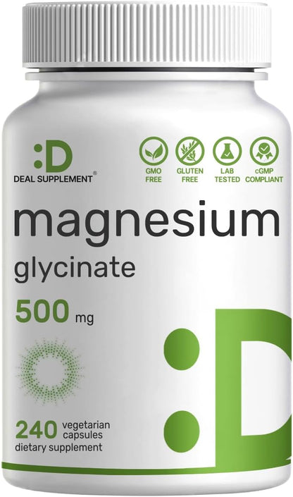 Deal Supplement - Magnesio Glycinate 500mg, 240 capsulas