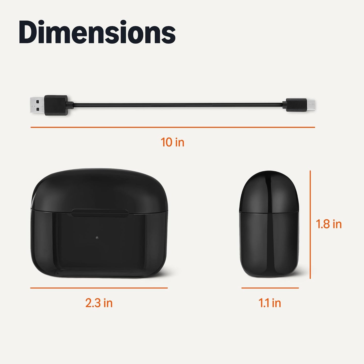 Amazon Basics - Auriculares inalámbricos Bluetooth 5.4, resistentes al agua IPX4