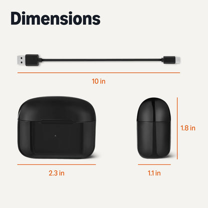 Amazon Basics - Auriculares inalámbricos Bluetooth 5.4, resistentes al agua IPX4