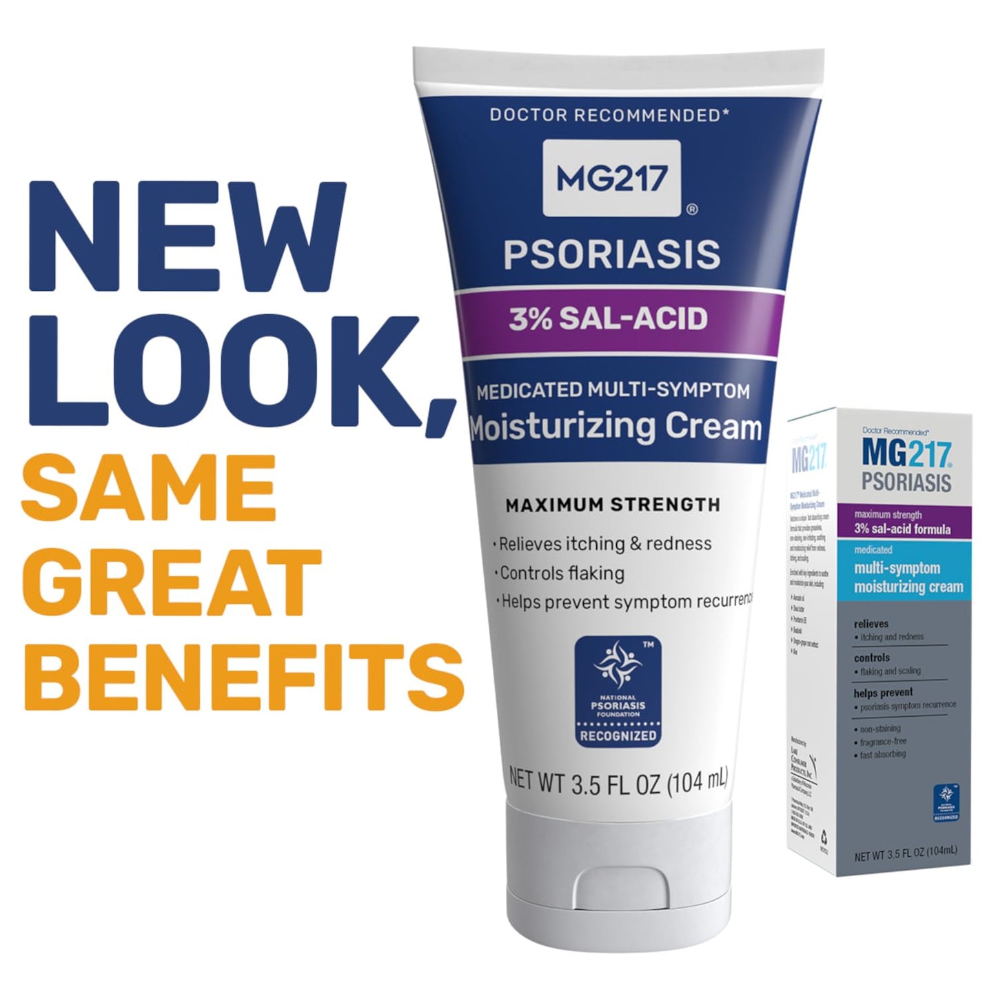MG217 - Crema hidratante con ácido salicílico al 3% para la psoriasis, 104ml
