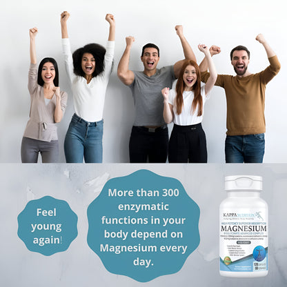 Kappa Nutrition Magnesium Bisglycinate Absorción superior - 120 Cápsulas
