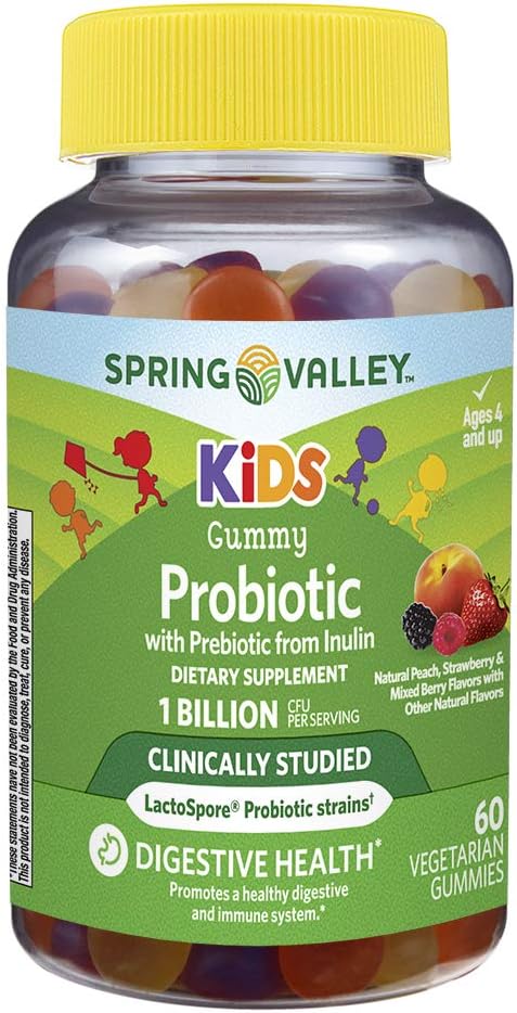 Spring Valley Niños Suplemento Probiótico 1 billion, 60 gummies vegetarianas