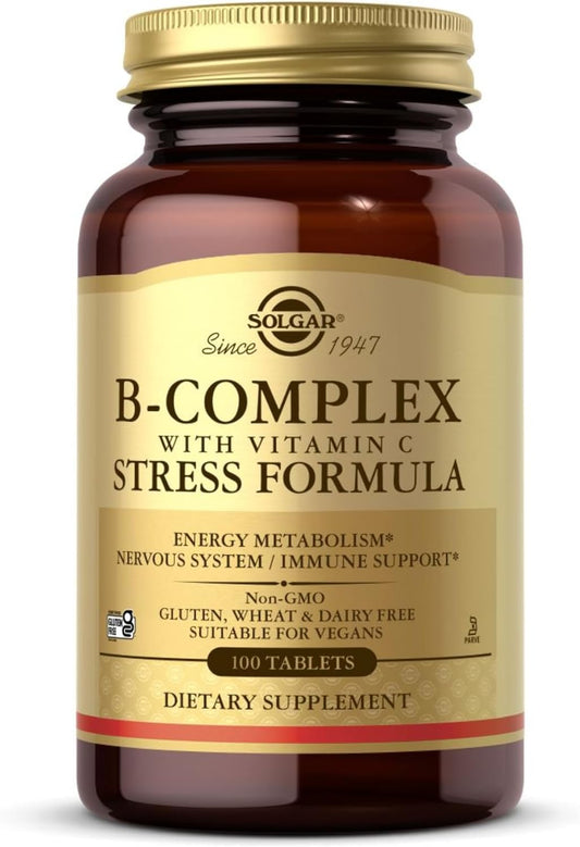 Solgar B complex , Stress Formula con Vitamina C- 100 Tabletas