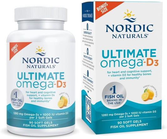 Nordic Naturals - Ultimate Omega- D3, 1280mg - 90 capsulas