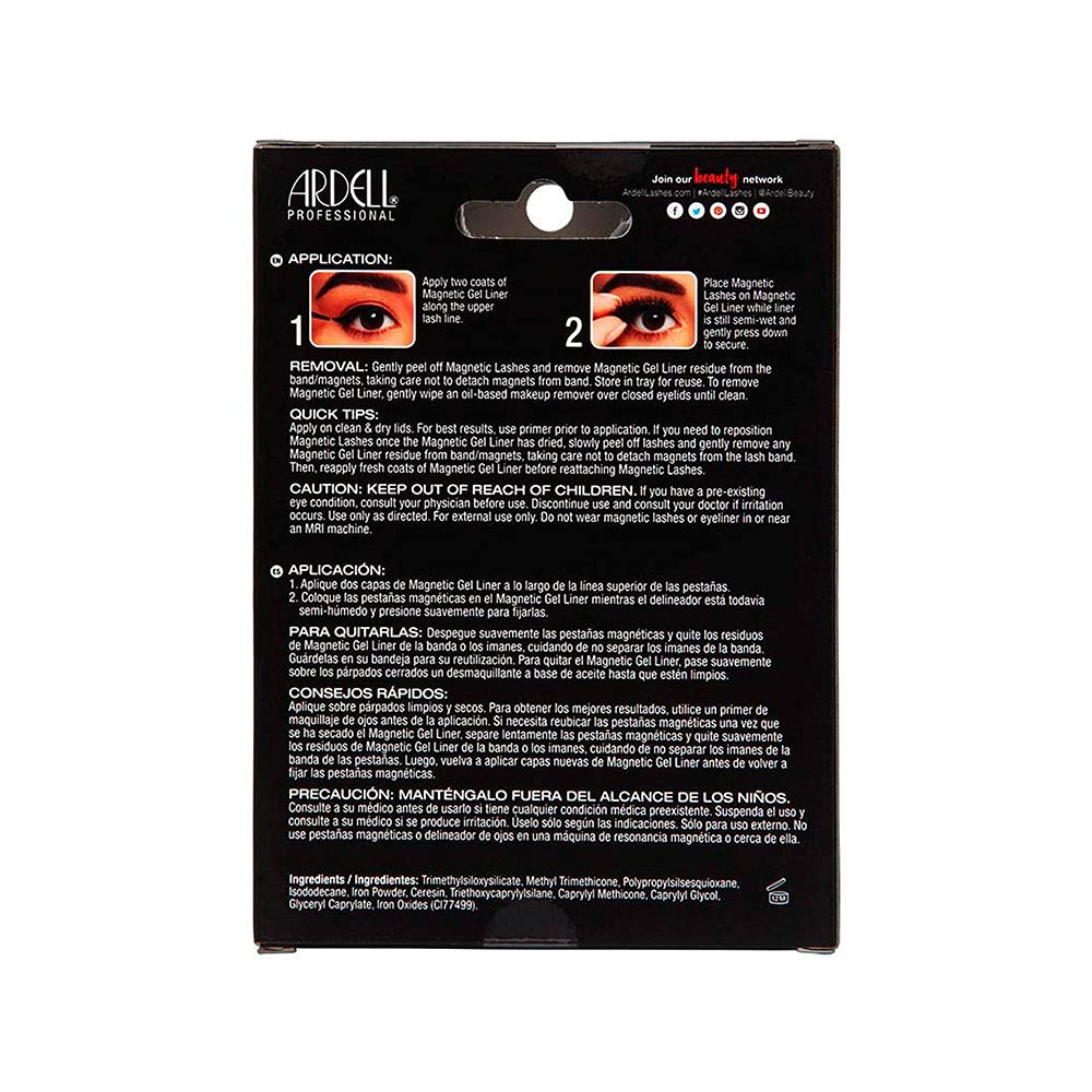 Delineador magnético profesional y pestañas Demi Wispies de Ardell en color negro