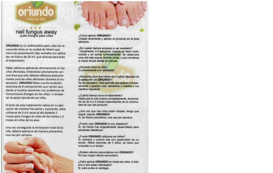 Oriundo Natural Life, Solución de tratamiento para uñas, 16ml