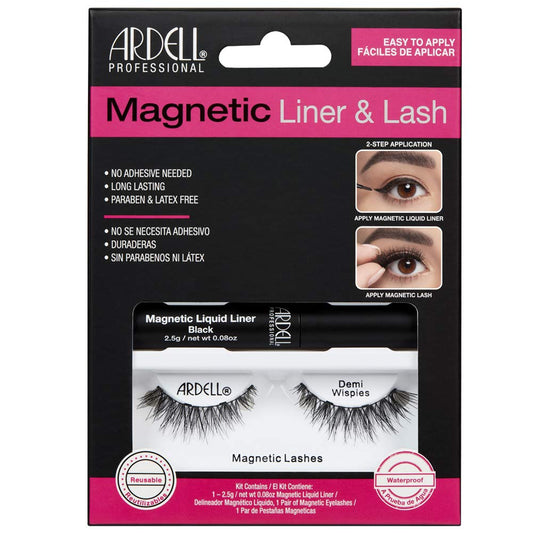 Delineador magnético profesional y pestañas Demi Wispies de Ardell en color negro