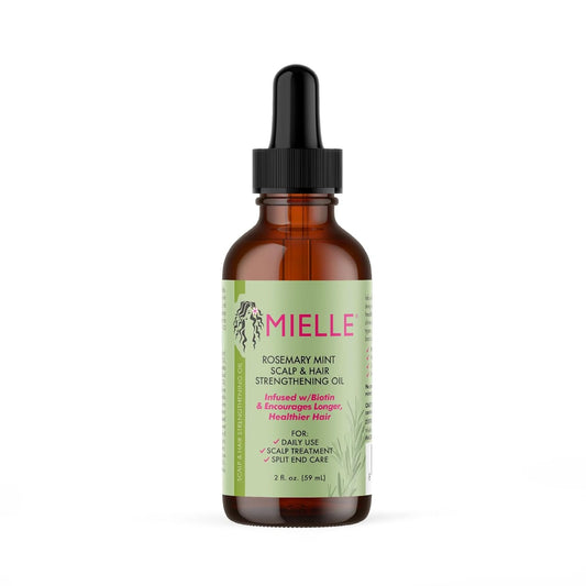 Mielle Organics - Aceite fortalecedor del cuero cabelludo y del cabello, de romero y menta, 59ml